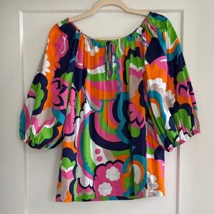 Trina Turk Multicolor Floral Blouse